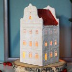Lampion ceramiczny "Czerwony dach"
