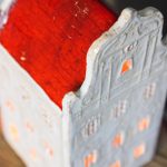 Lampion ceramiczny "Czerwony dach"