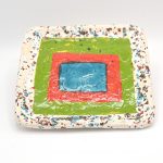 Patera ceramiczna nakrapiana "Wiosenny poranek"