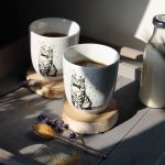 Kubek porcelanowy „Kot Elegant"