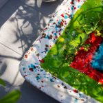 Patera ceramiczna nakrapiana "Wiosenny poranek"