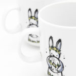 Kubek porcelanowy biały "Wielkanocny Zając"