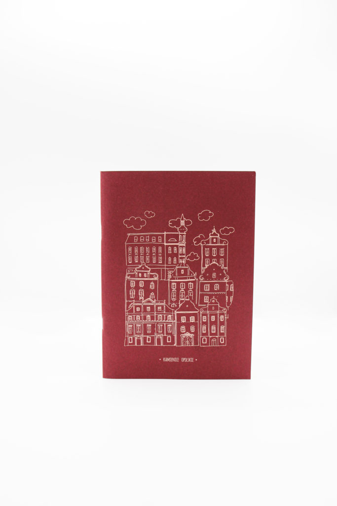 Bordowy zeszyt "Kamienice Opolskie" front