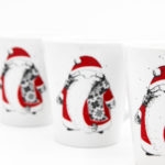 Kubek porcelanowy "Czerwony Mikołaj"