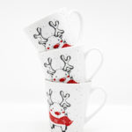 Kubek porcelanowy "Czerwony Renifer"