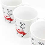 Kubek porcelanowy "Czerwony Renifer"