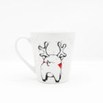 Kubek porcelanowy "Czerwony Renifer"