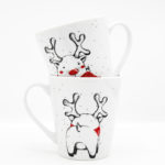 Kubek porcelanowy "Czerwony Renifer"
