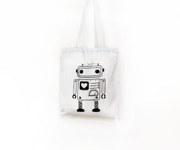 Szara torba "Robot"