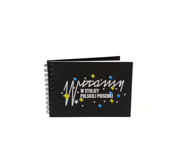 Notes czarny A6 "Witamy Stolicy Polskiej Piosenki"