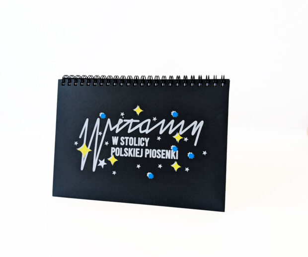 Notes czarny A5 "Witamy w Stolicy Polskiej Piosenki"