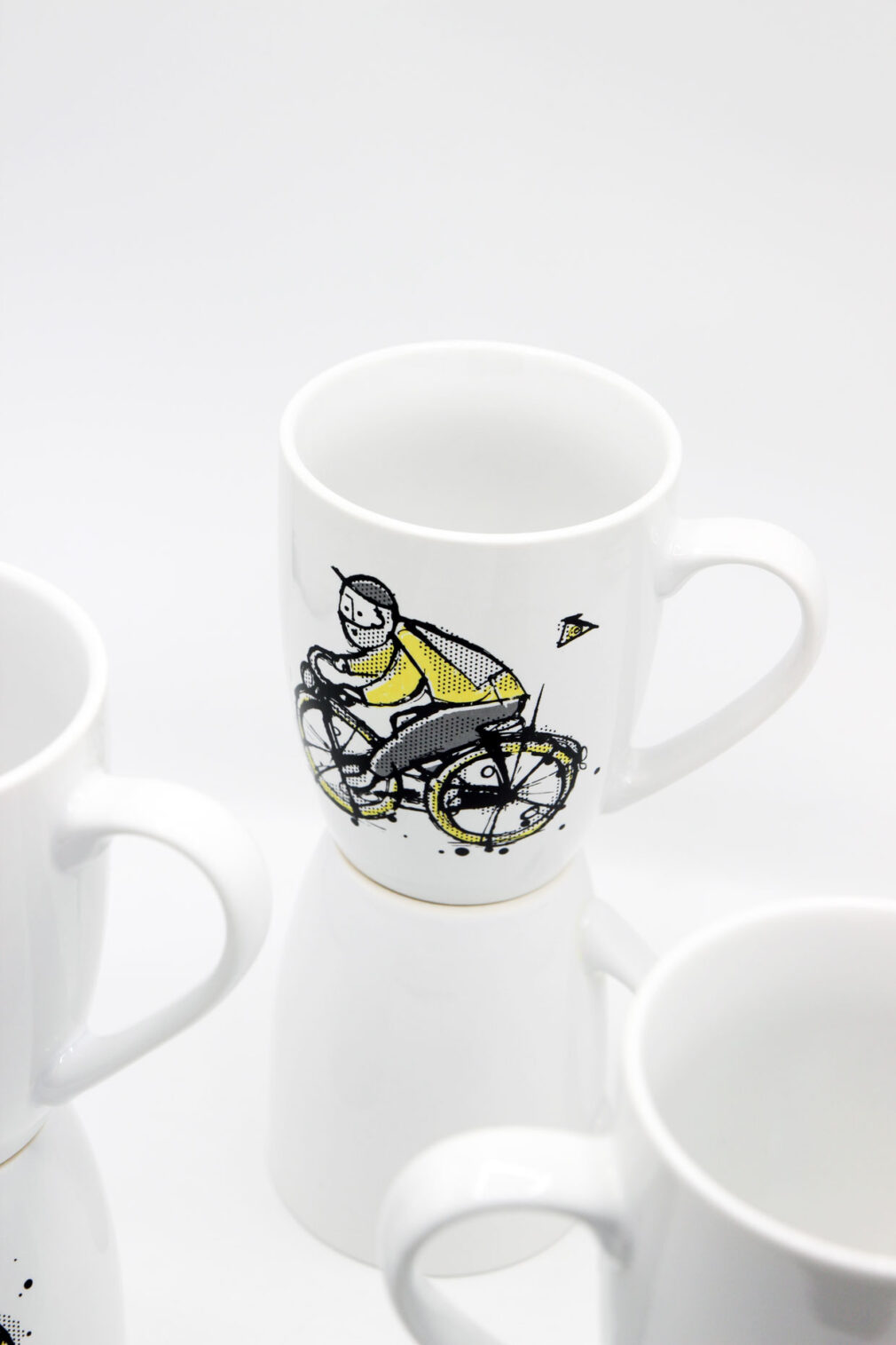 Kubek porcelanowy "Rowerzysta"