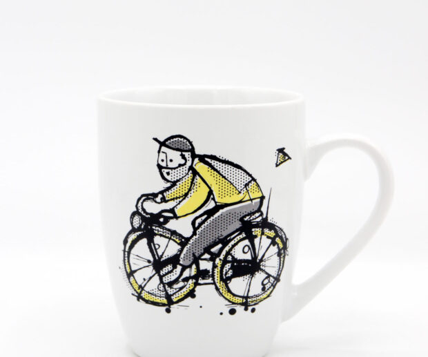 Kubek porcelanowy "Rowerzysta"