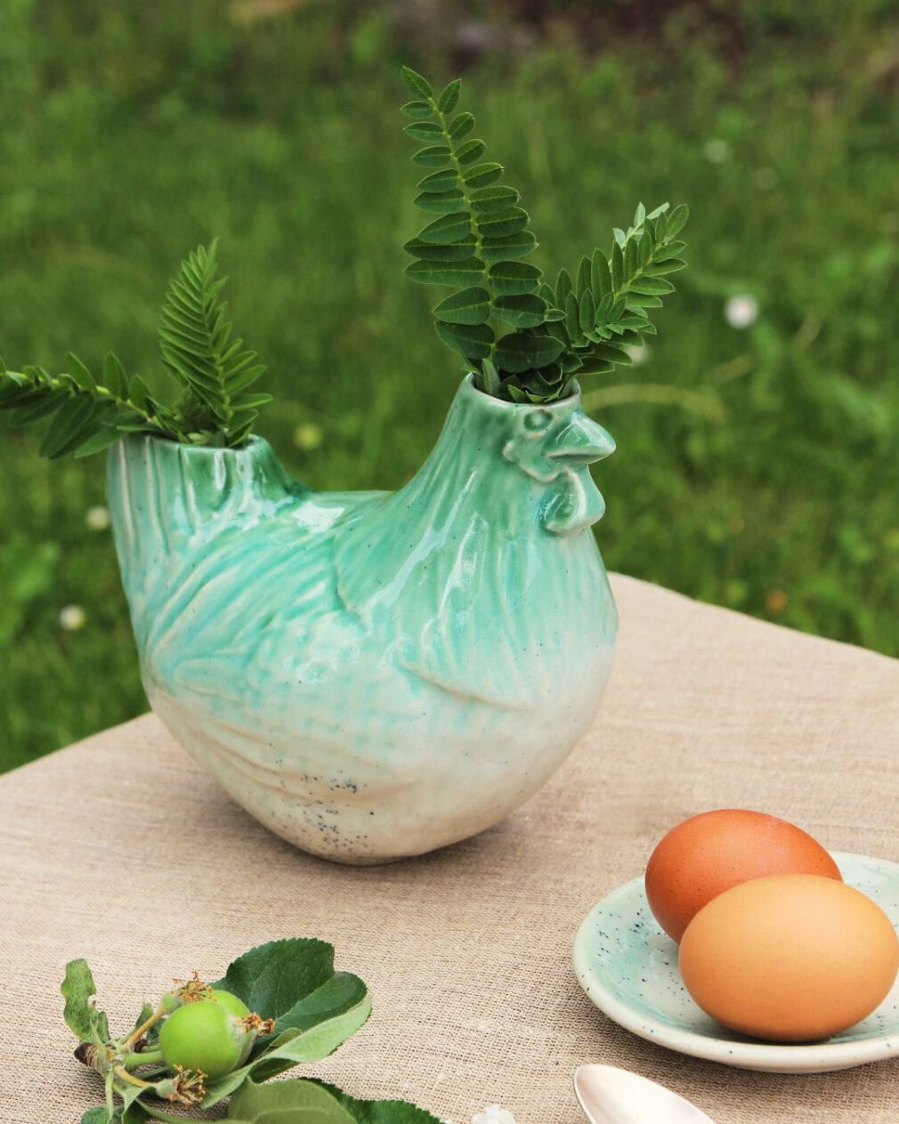 Wazon ceramiczny Kura "Akwamaryna"