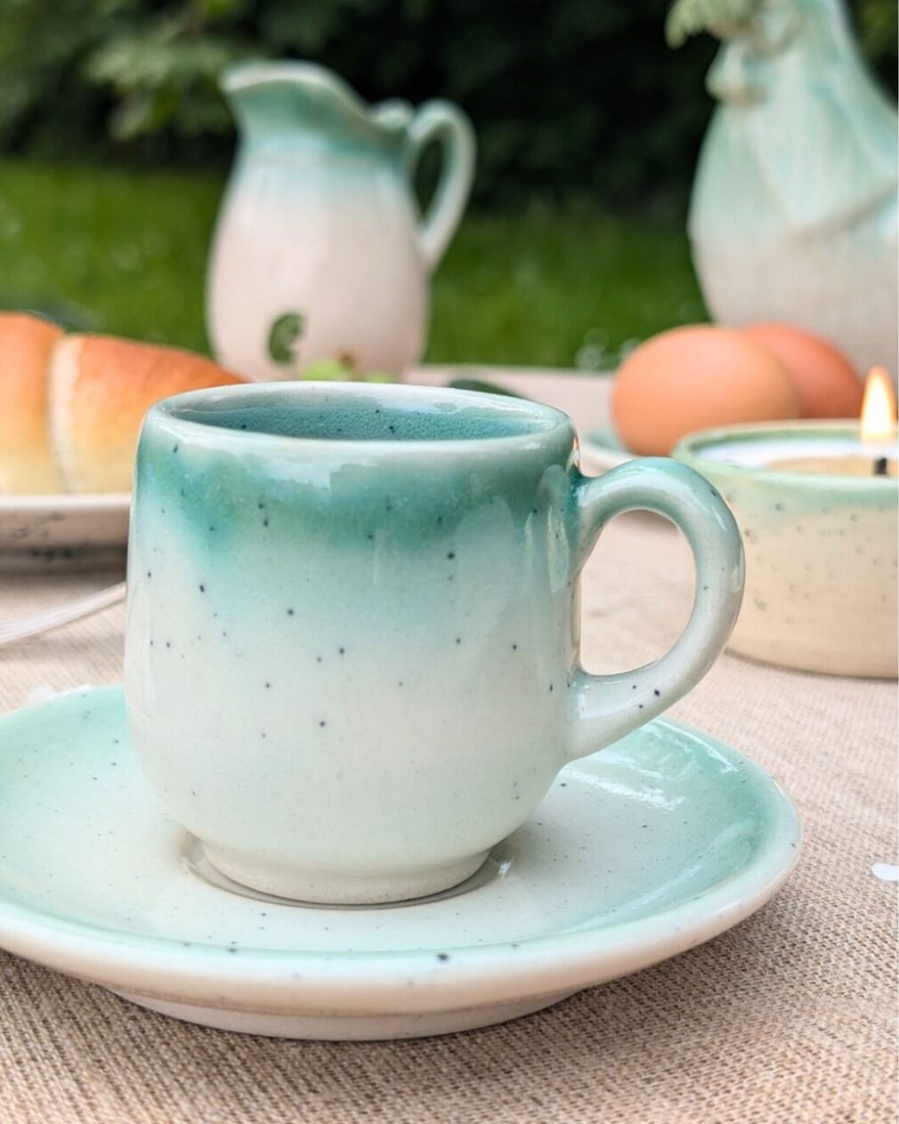 Filiżanka espresso ze spodkiem "Akwamaryna"