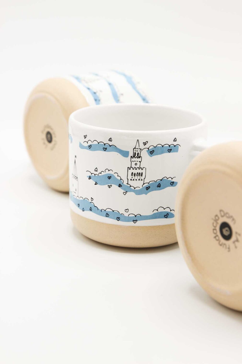 Kubek ceramiczny "Wieże Opola w chmurach"