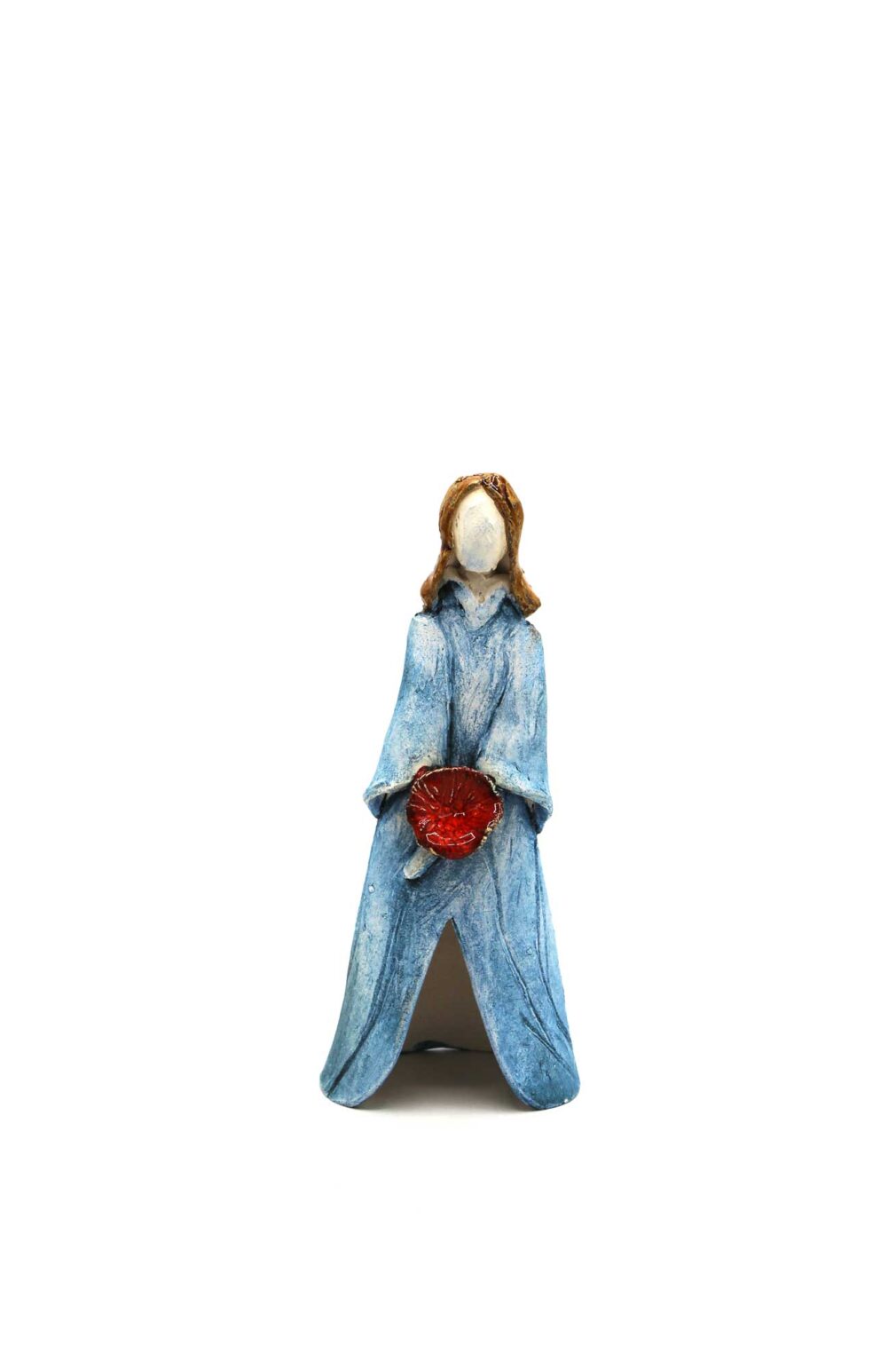 Figura ceramiczna Anioł Kobaltowy