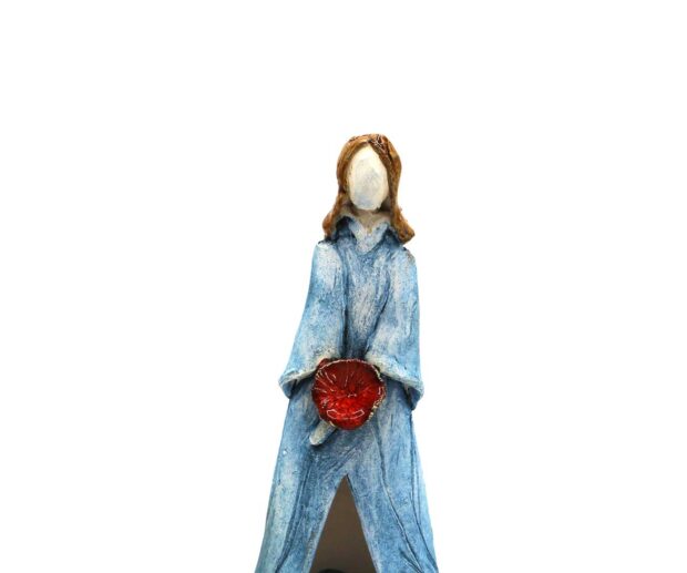 Figura ceramiczna Anioł Kobaltowy
