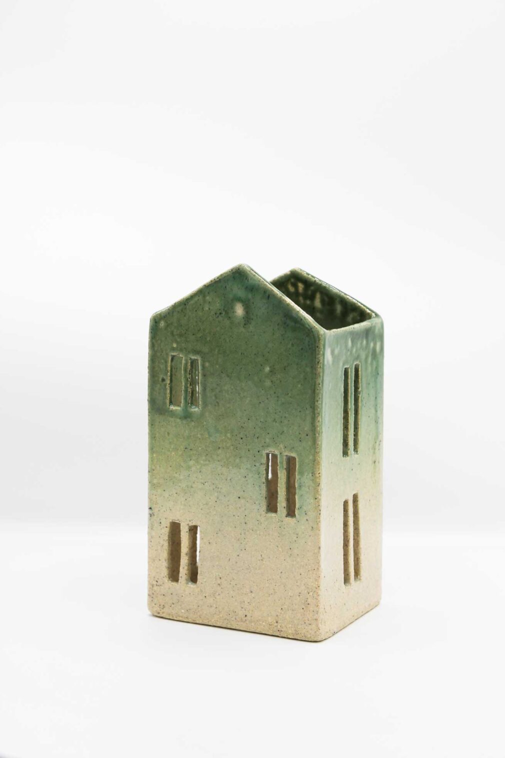 Domek ceramiczny lampion Akwamaryna