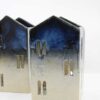 Domek ceramiczny lampion piaskowo-granatowy