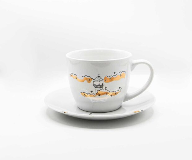 Filiżanka porcelanowa "Opole w złotych chmurach"