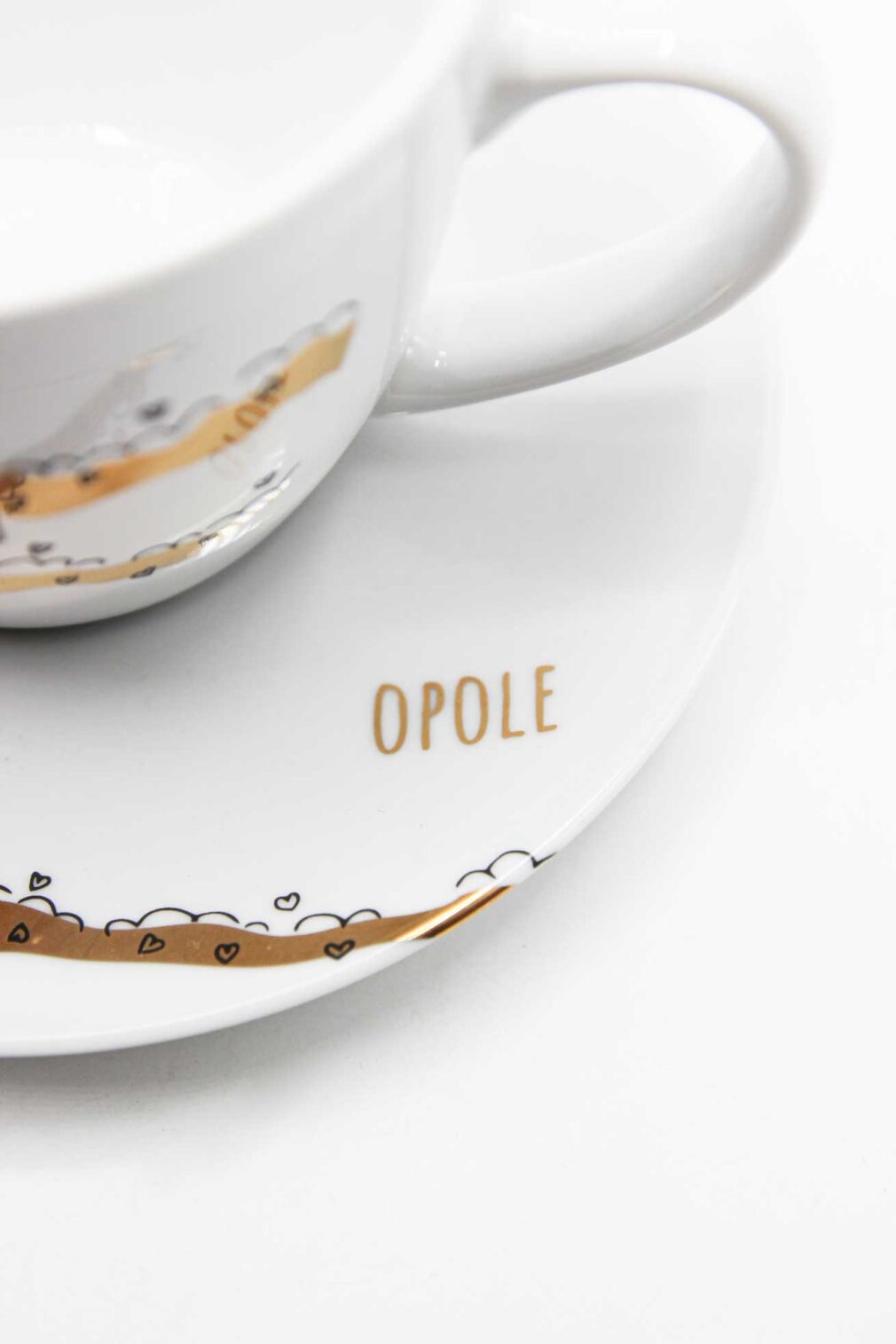 Filiżanka porcelanowa "Opole w złotych chmurach"