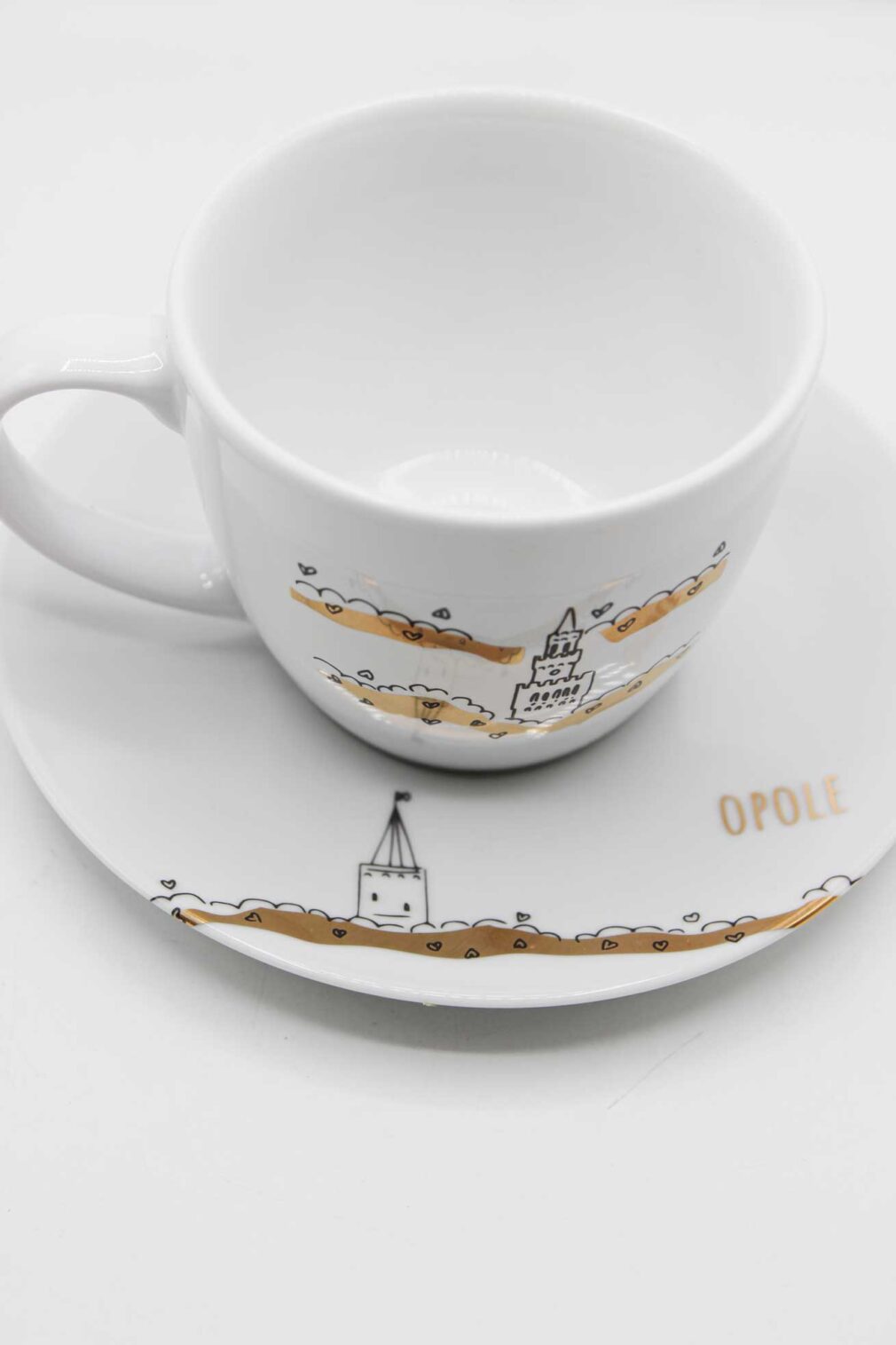 Filiżanka porcelanowa "Opole w złotych chmurach"