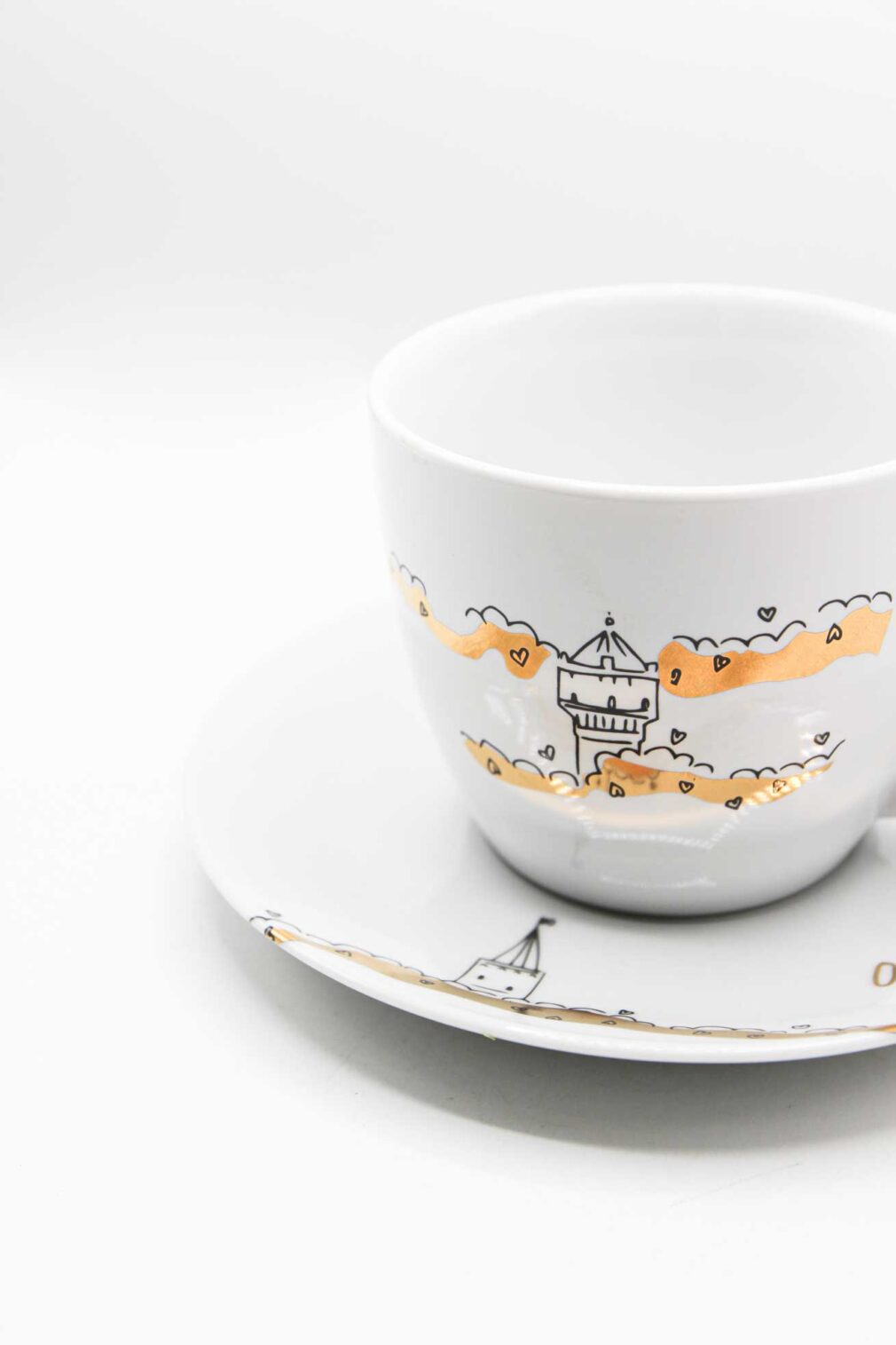 Filiżanka porcelanowa "Opole w złotych chmurach"