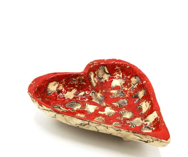 Patera ceramiczna serce "Miłorząb"