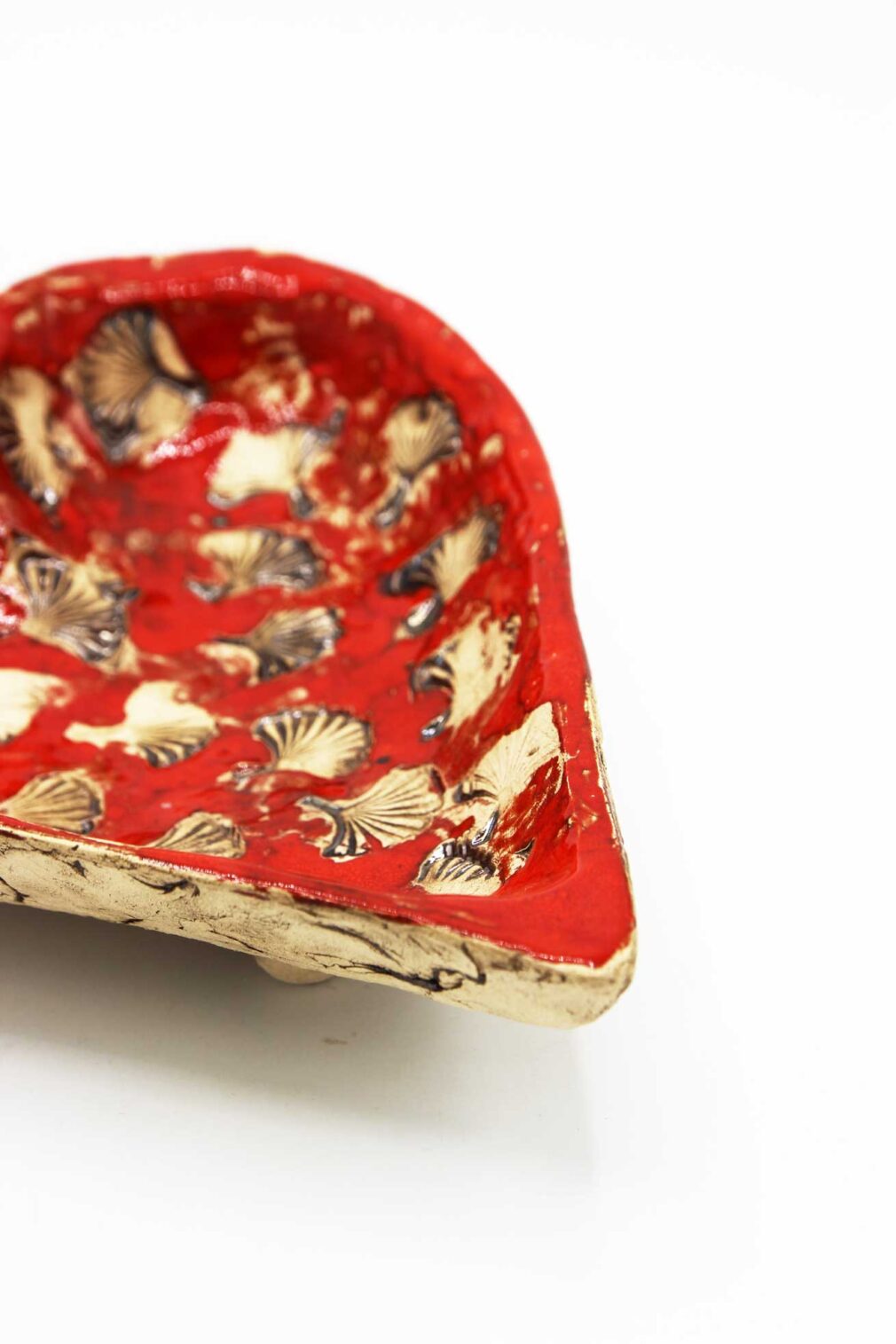 Patera ceramiczna serce "Miłorząb"