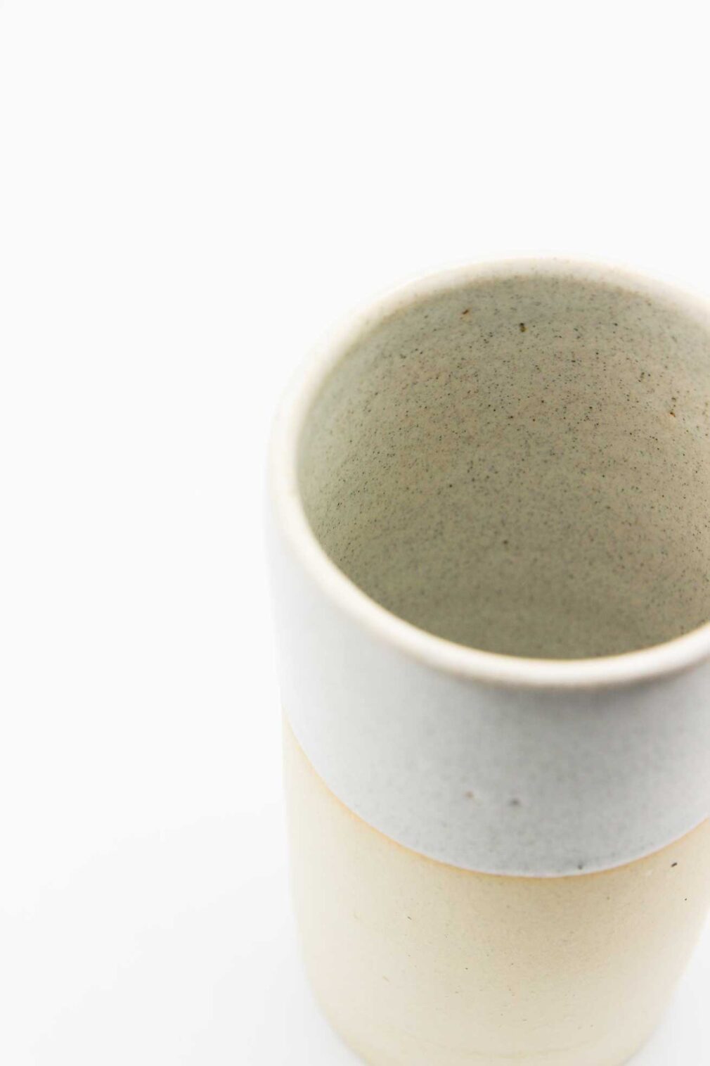 Wazon/kubek ceramiczny "Mleczno-piaskowy"