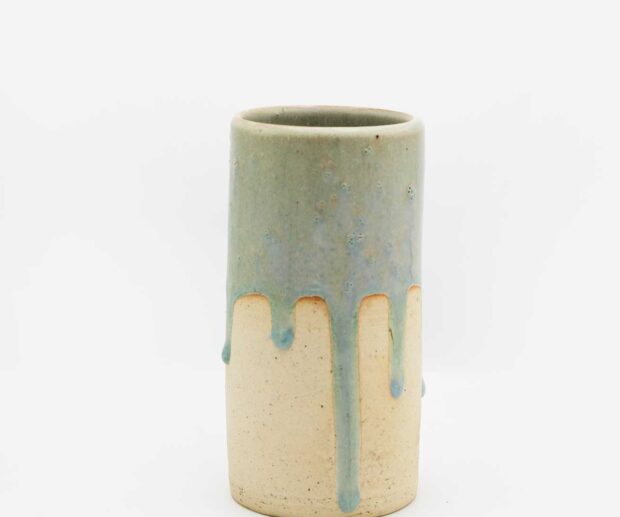 Wazon ceramiczny "Turkusowo-piaskowy"