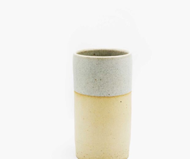 Wazon/kubek ceramiczny "Mleczno-piaskowy"