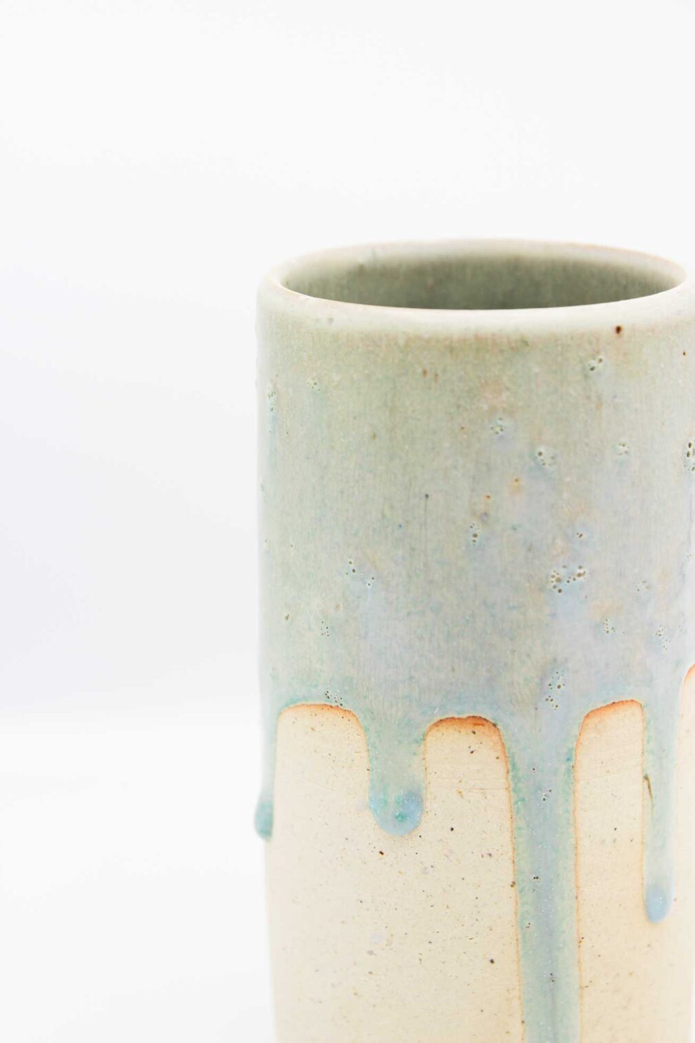 Wazon/kubek ceramiczny "Turkusowo-piaskowy"