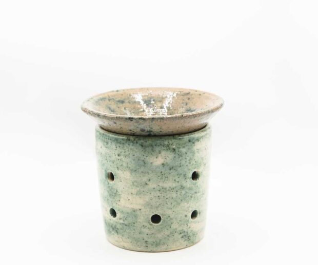 Kominek ceramiczny "Nakrapiany zielony"