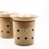 Kominek ceramiczny "Beżowy nakrapiany"