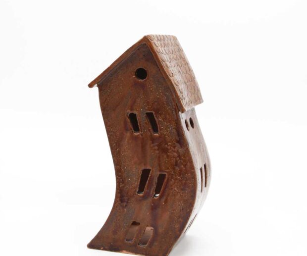 Lampion ceramiczny "Piernikowy domek mały"