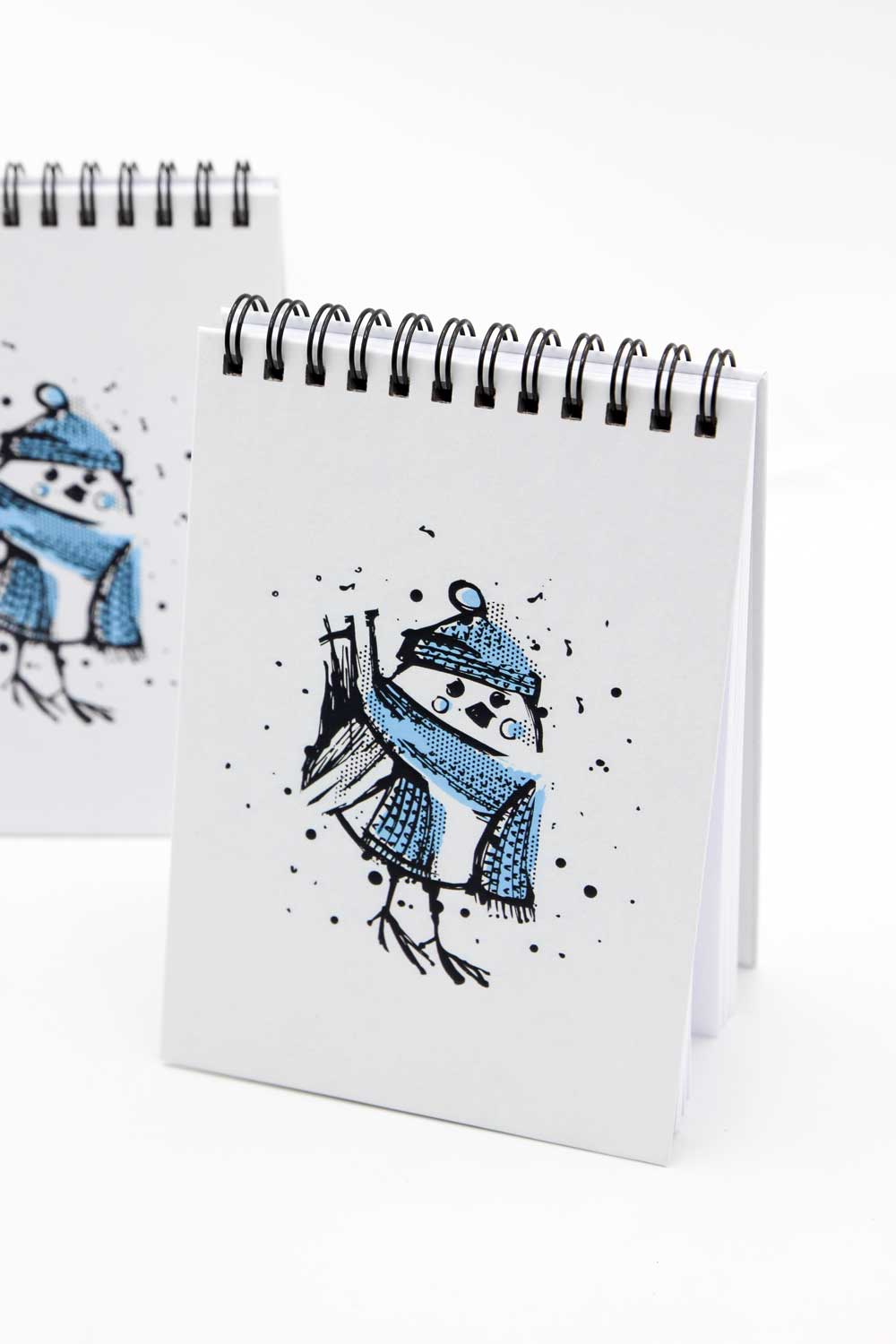 Notes A6 "Zimowy wróbelek"