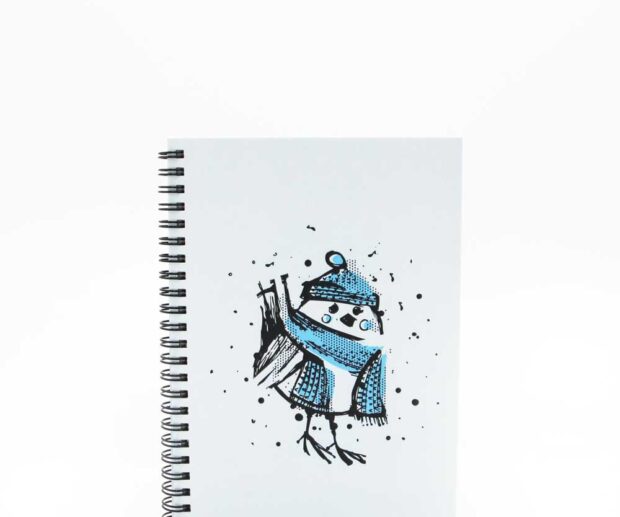 Notes A5 „Zimowy wróbelek”