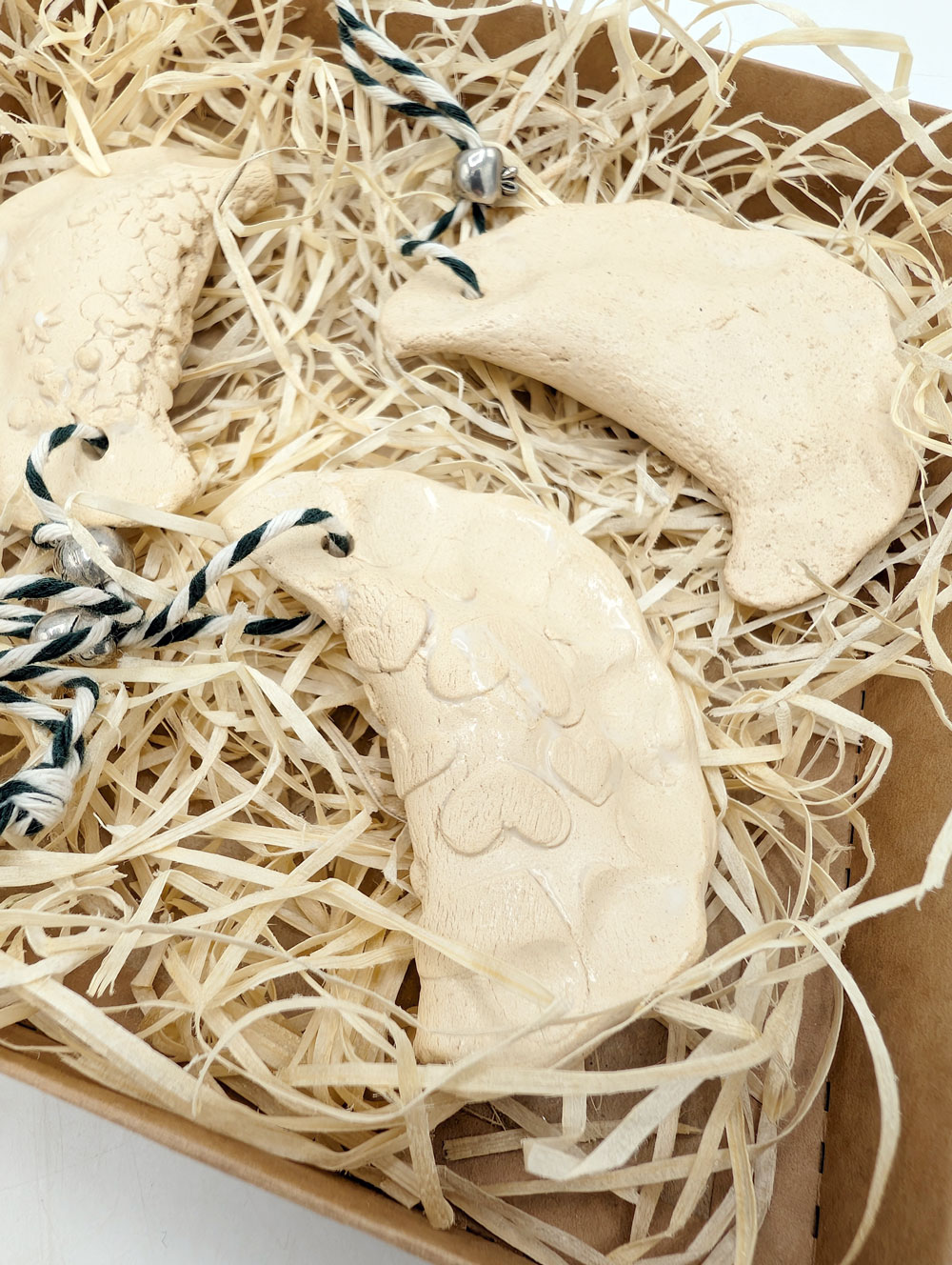 Zestaw zawieszek ceramicznych w pudełku "Pierogi"