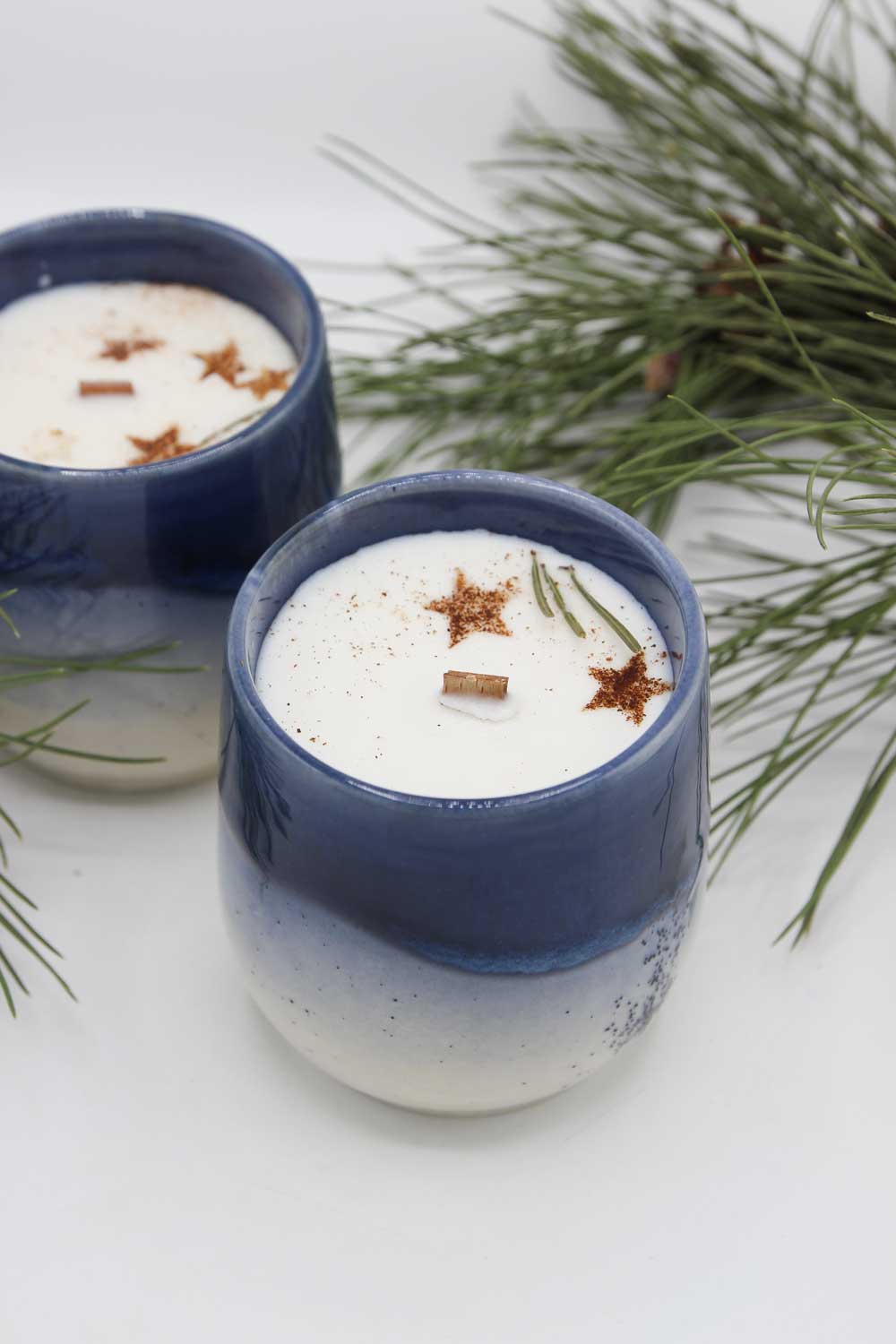 Świeca sojowa "Kobalt Intense" Białe Święta