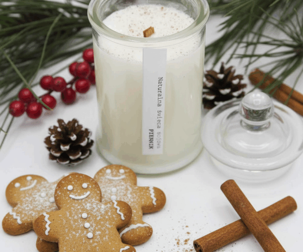 Świeca sojowa w szkle "Piernik"