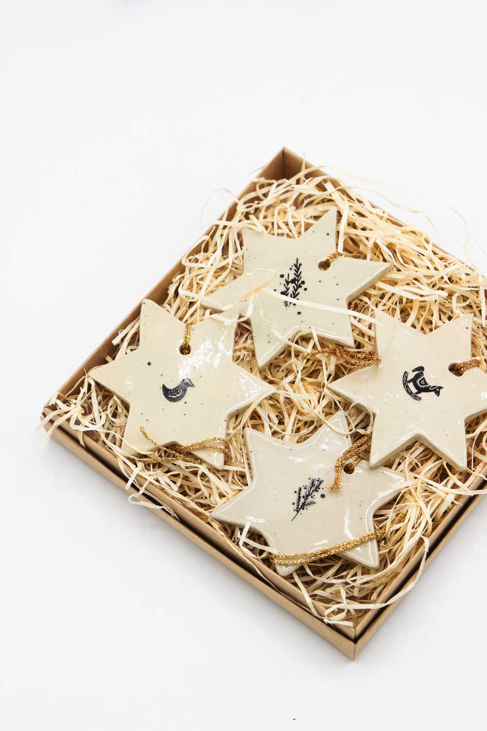 Zestaw zawieszek ceramicznych w pudełku "Święta II"