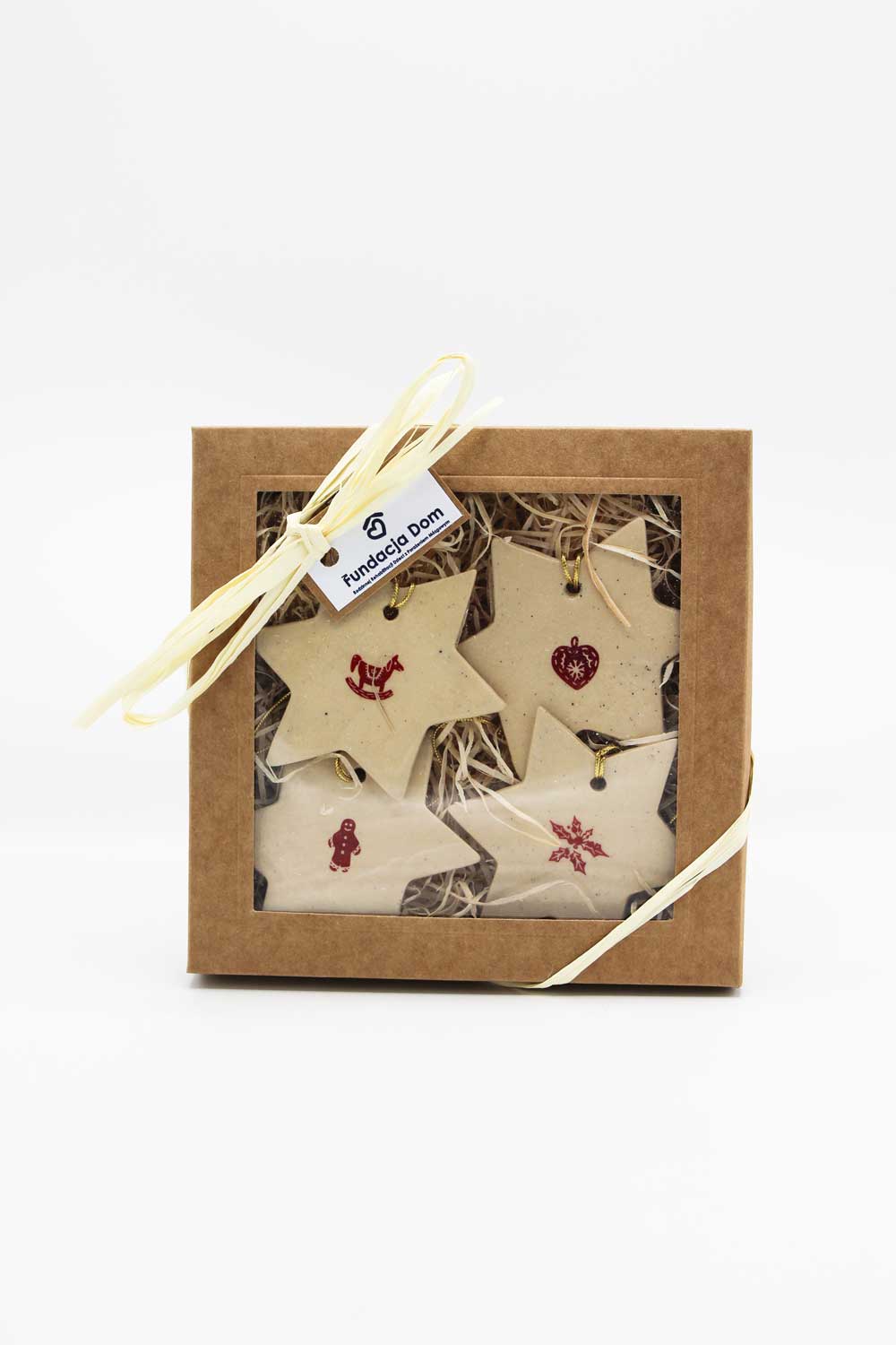 Zestaw zawieszek ceramicznych w pudełku "Święta"