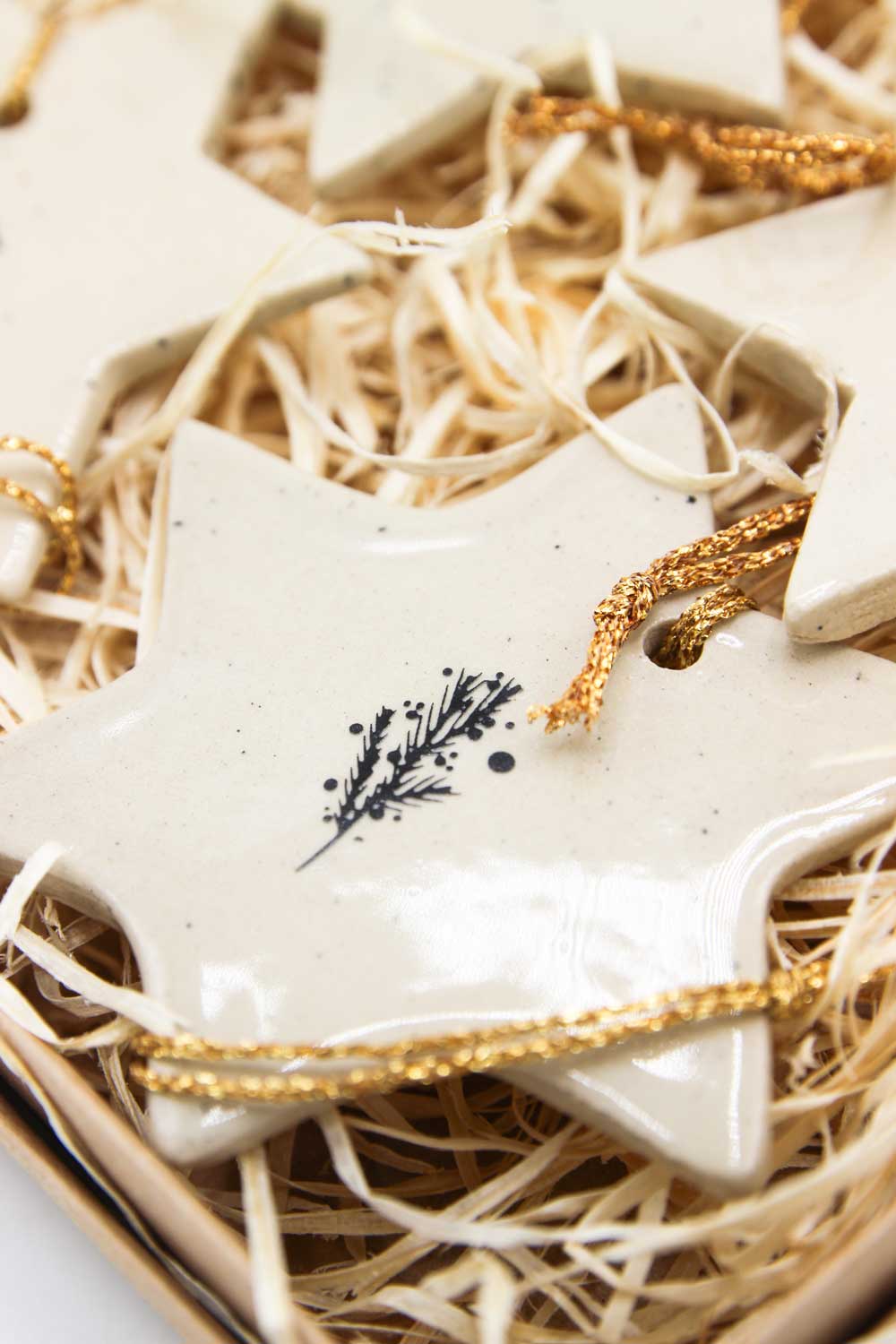 Zestaw zawieszek ceramicznych w pudełku "Święta II"