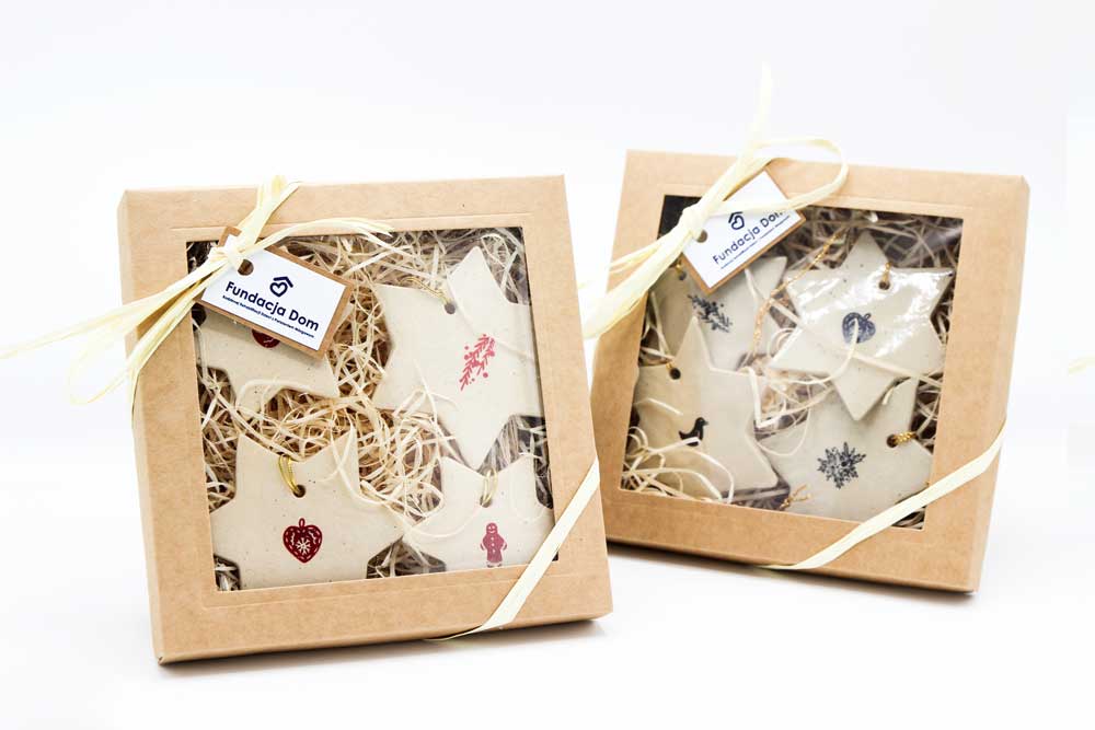 Zestaw zawieszek ceramicznych w pudełku "Święta II"