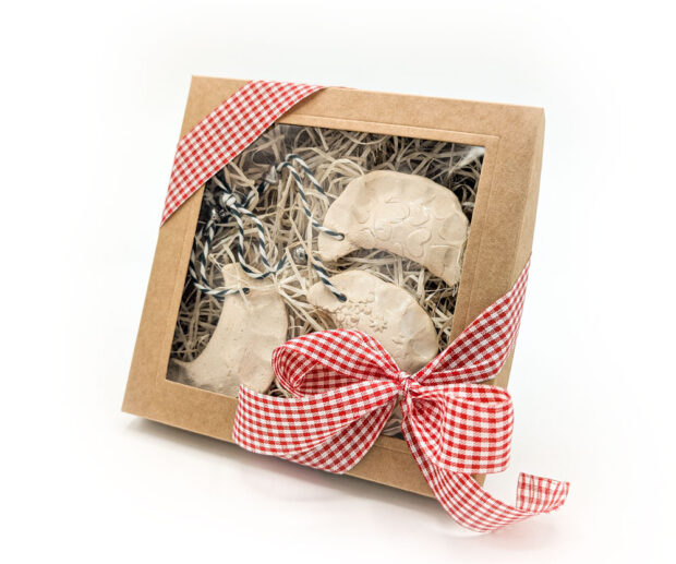 Zestaw zawieszek ceramicznych w pudełku "Pierogi"