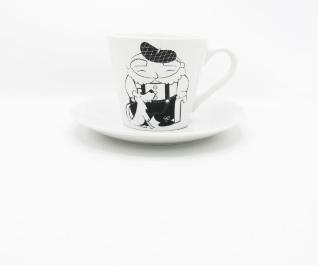 Filiżanka porcelanowa ze spodkiem "Dziadek"