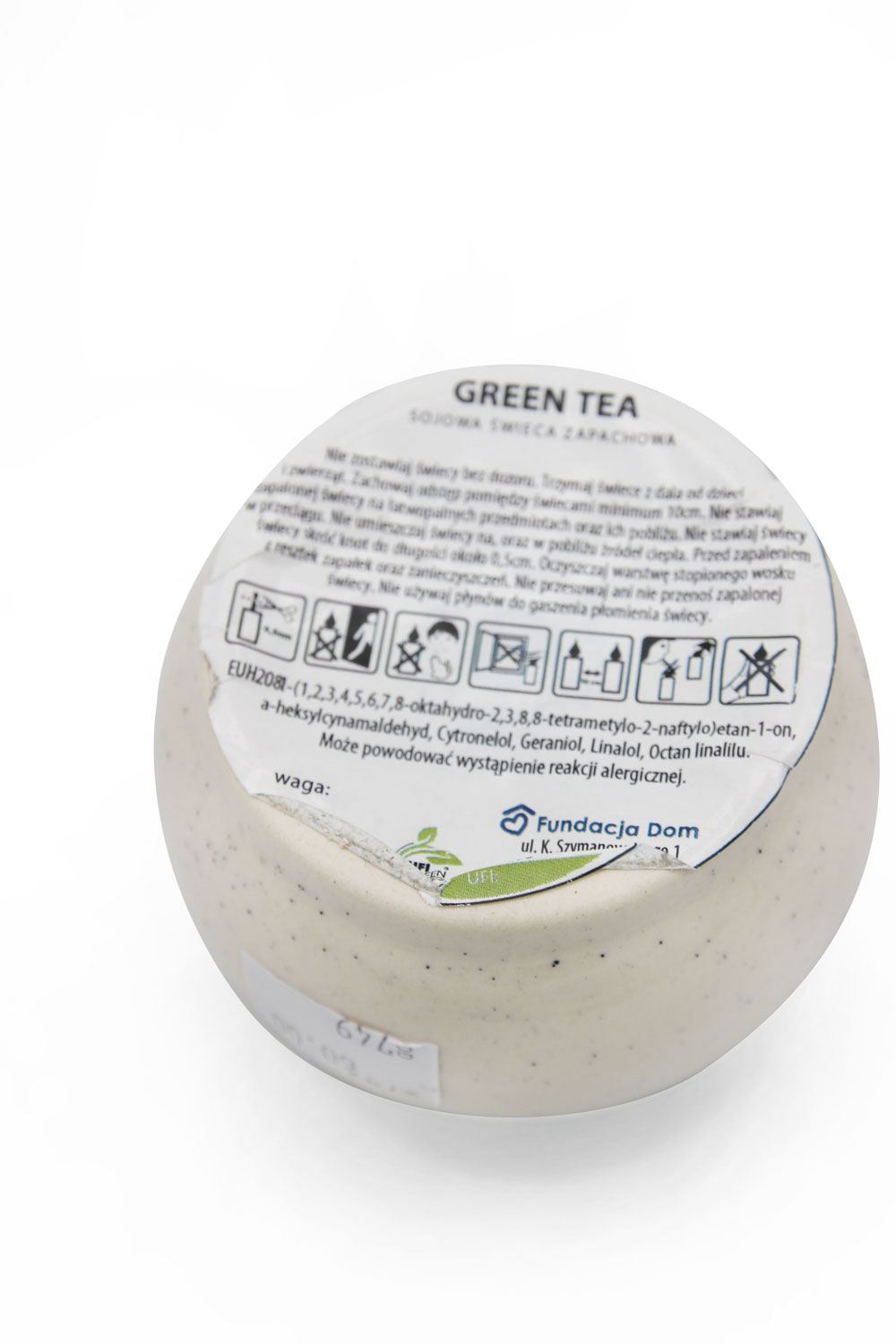 Świeca sojowa Zielona herbata "Ciemna zieleń"