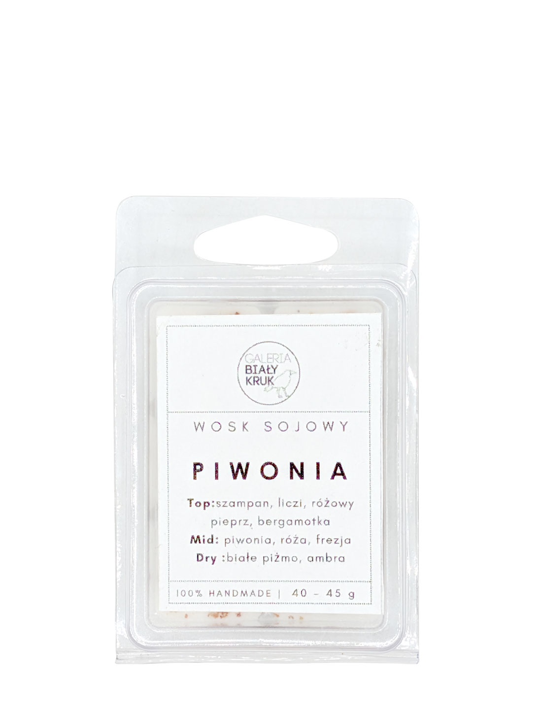 Wosk sojowy do kominka „Piwonia”